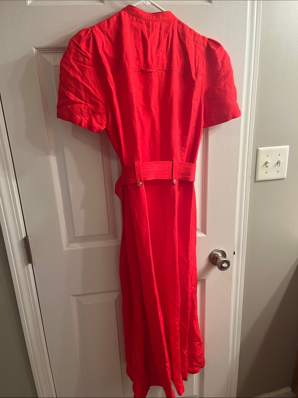 Karl Lagerfeld Red Linen Blend Maxi Dress - Picture 4 of 6